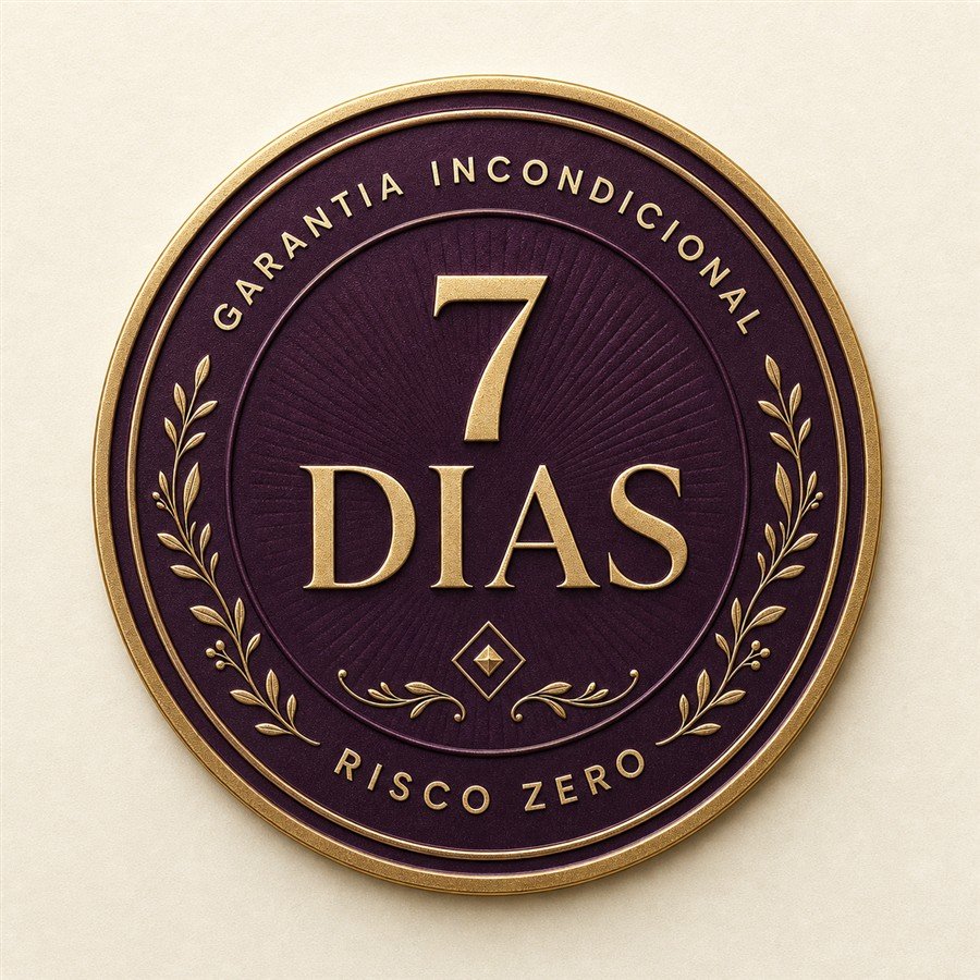 Selo de garantia incondicional de 7 dias e risco zero